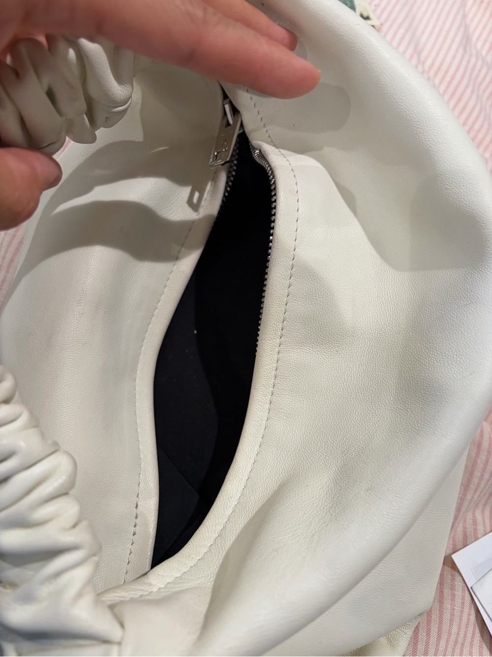 Alexander Wang Cream Ruched Mini Shoulder Bag - Picture 5 of 6
